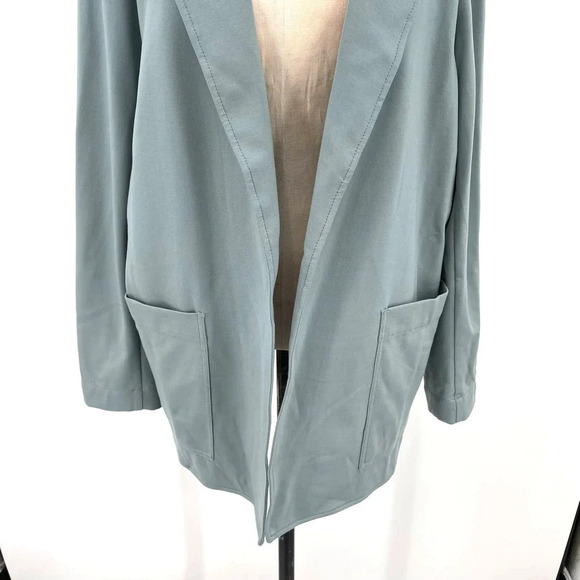 Athleta Eastbound Blazer Minimalist Gray Sage Green Size 16 - Picture 4 of 12